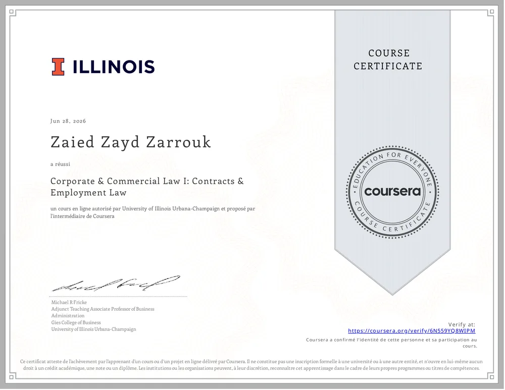 Corporate & Commercial Law I